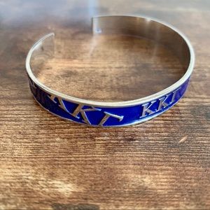 Silver and Blue Enamel Kappa Kappa Gamma Bracelet